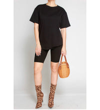 Load image into Gallery viewer, Over Size Tee Set With Biker Shorts
