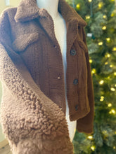 Load image into Gallery viewer, Teddy Bear Crop Coat (Brown)