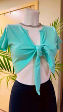 Load image into Gallery viewer, CROP KNOT TOP MINT