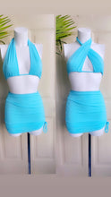 Load image into Gallery viewer, SKY Blue Backless Scrunch Set
