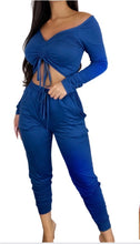 Load image into Gallery viewer, Christina Jogger  Set ( Blue Haze)