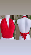 Load image into Gallery viewer, Ruby Halter Top (Red)