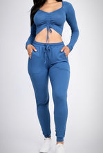 Load image into Gallery viewer, Christina Jogger  Set ( Blue Haze)
