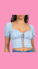 Load image into Gallery viewer, Sky corset Top