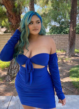 Load image into Gallery viewer, VANESSA DRESS ( ROYAL BLUE)