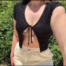 Load image into Gallery viewer, Open Tie Top (Black)