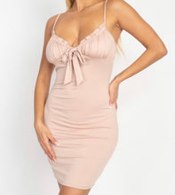 Load image into Gallery viewer, BabyGirl Bow  Mini Nude Dress