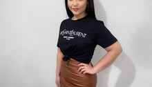 Load image into Gallery viewer, Inspired BLACK YSL TSHIRT