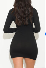 Load image into Gallery viewer, Ariana Turtle Neck Dress (Black)