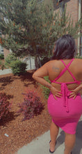 Load image into Gallery viewer, Nicki Dress ( Cris Cross Back BARBIE PINK)