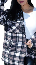 Load image into Gallery viewer, TEDDY FLANNAL JACKET BLACK/GRAY/WHITE